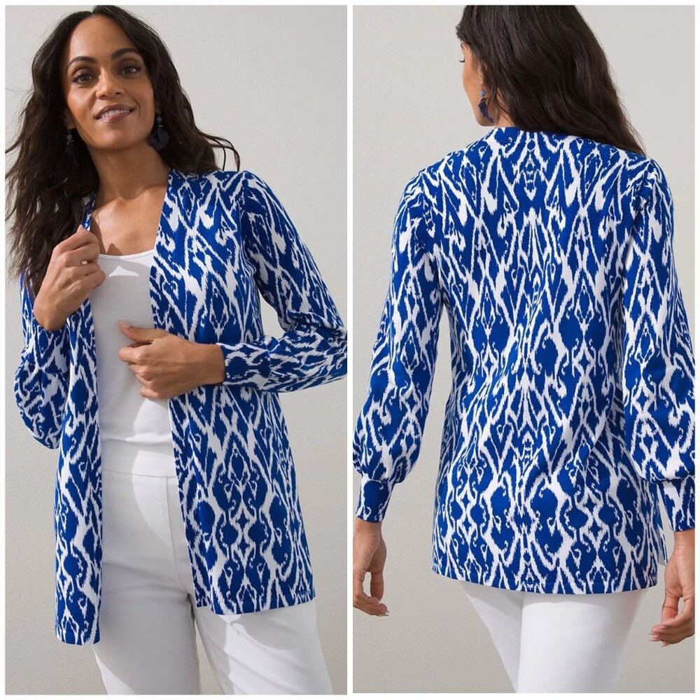 Chico’s Spun Rayon‎ Ikat Stitched Cardigan M